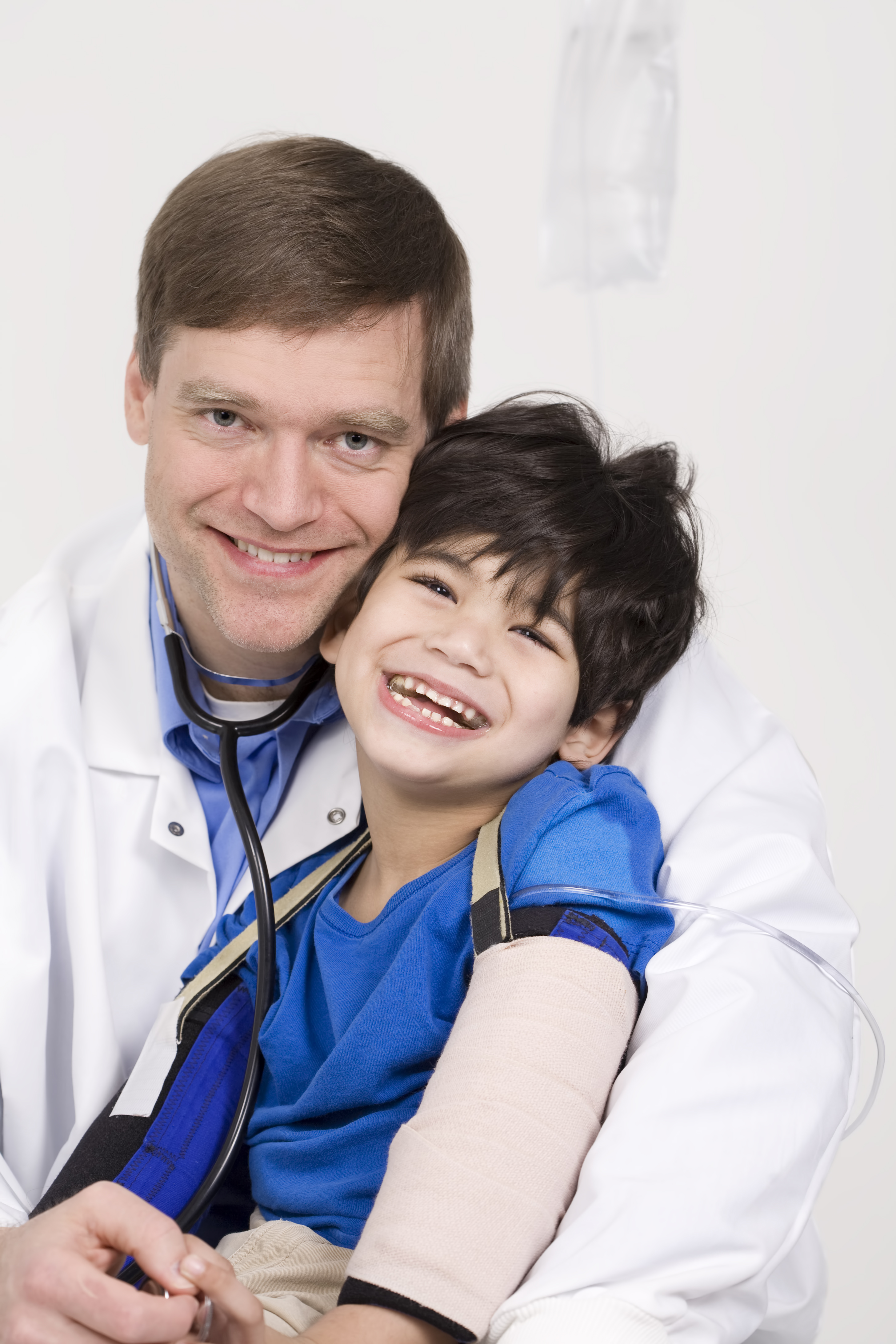 Doctor with handicap child