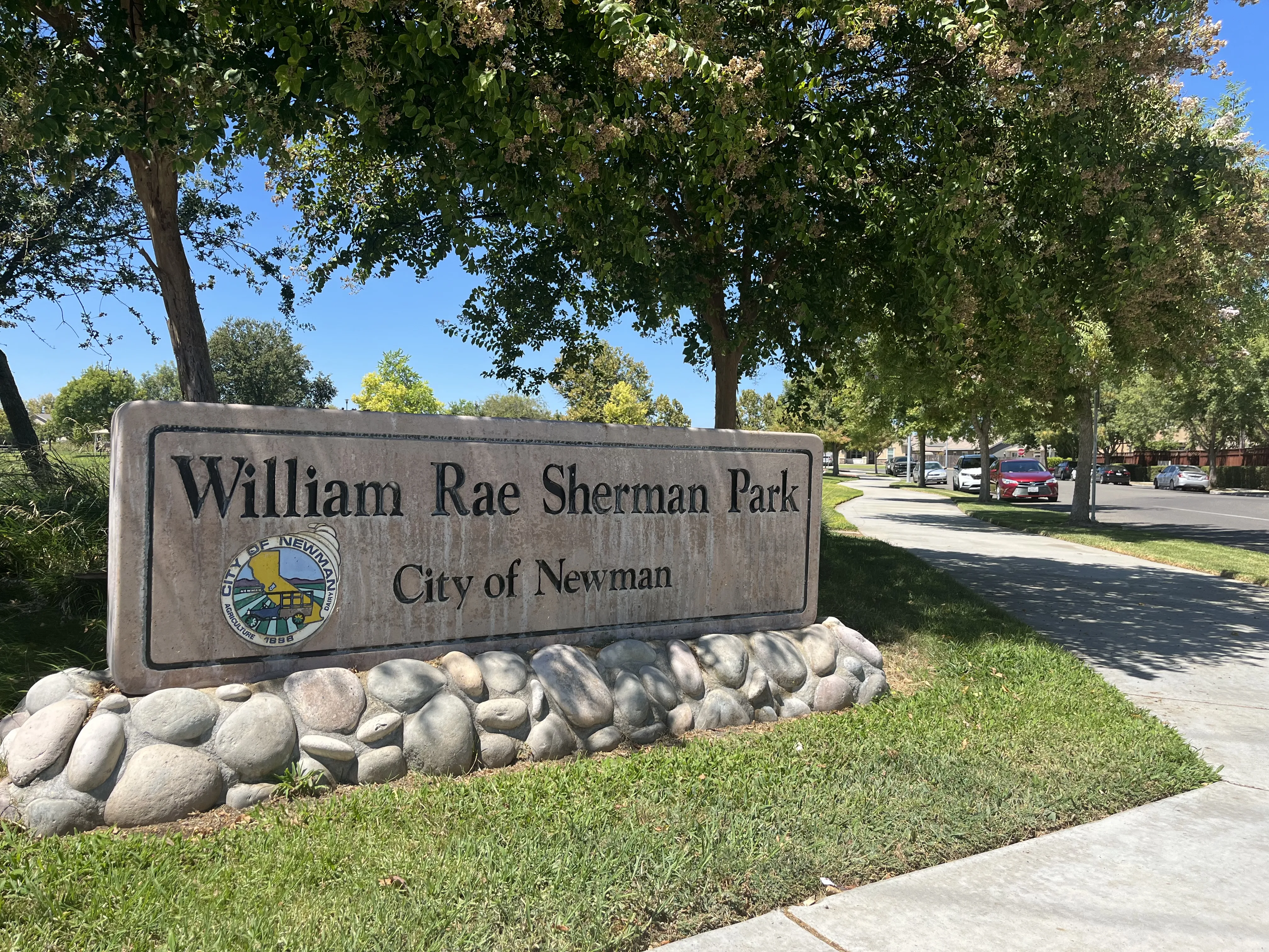 William Rae Sherman Park sign