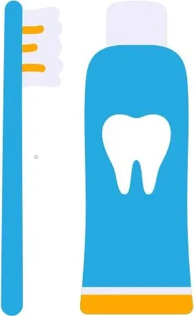 illustration of toothbrush and toothpaste