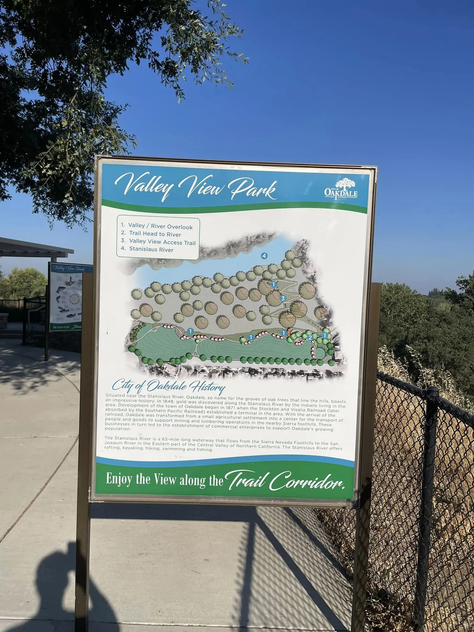 Image of the Valley View Park and Trail sign